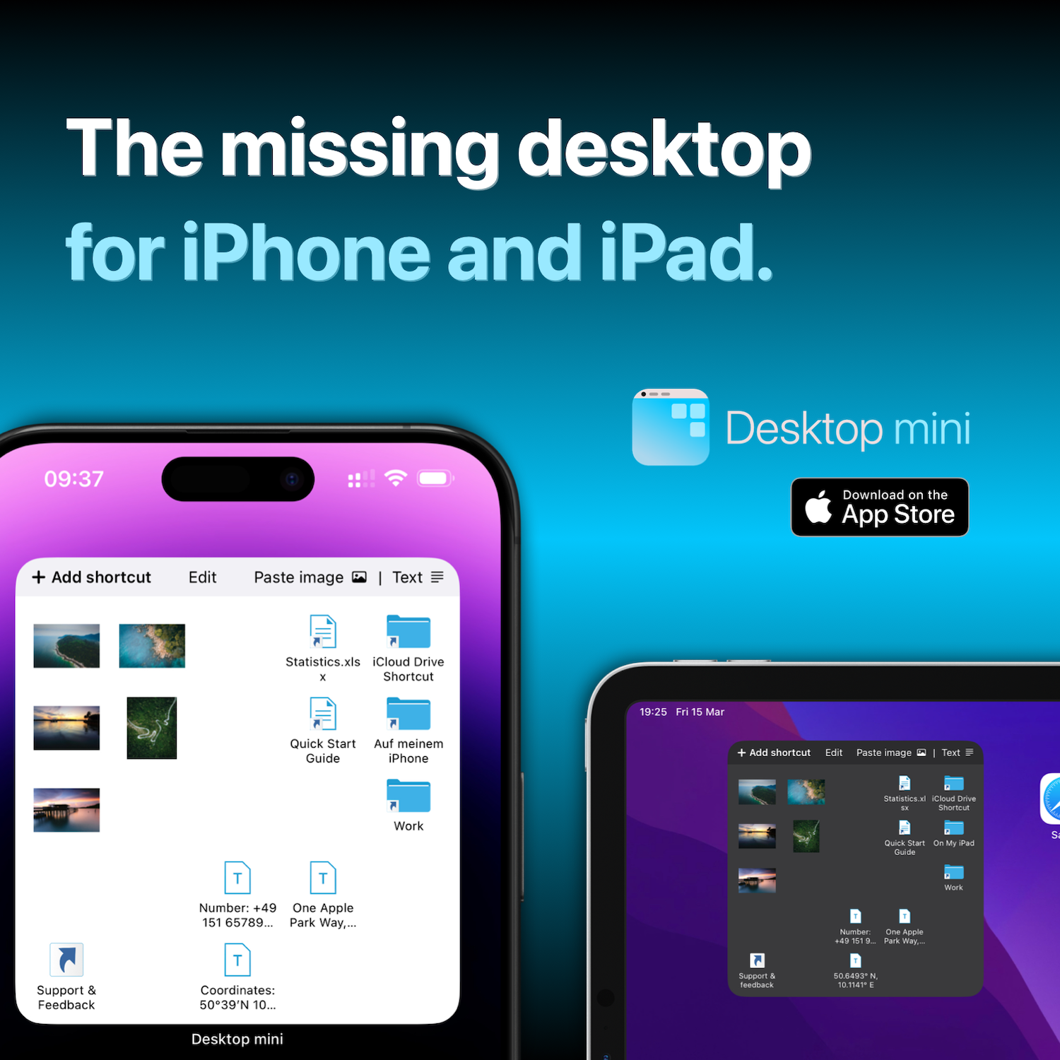 Desktop mini – The missing desktop for iPhone and iPad.