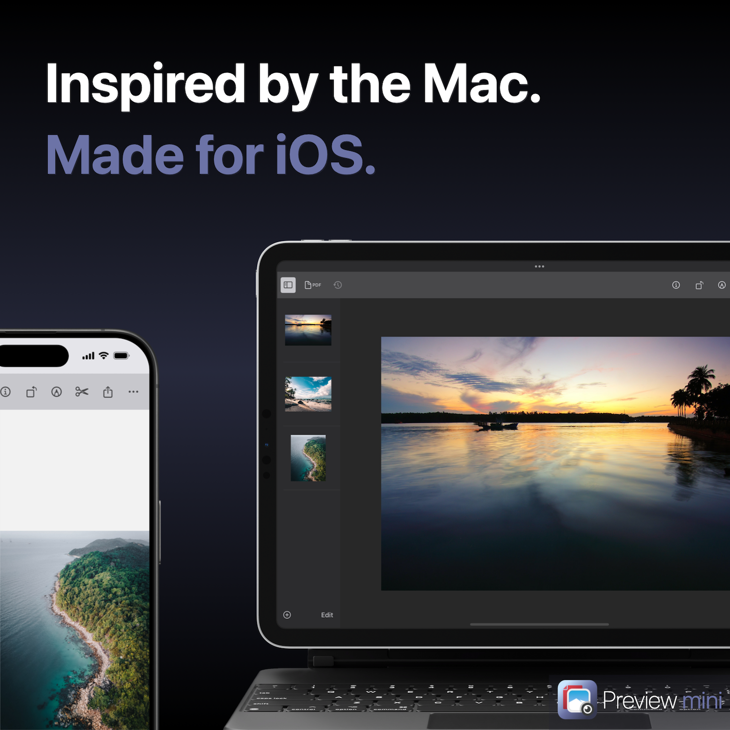 Preview mini – Inspired by macOS Preview. Made for iPhone and iPad.